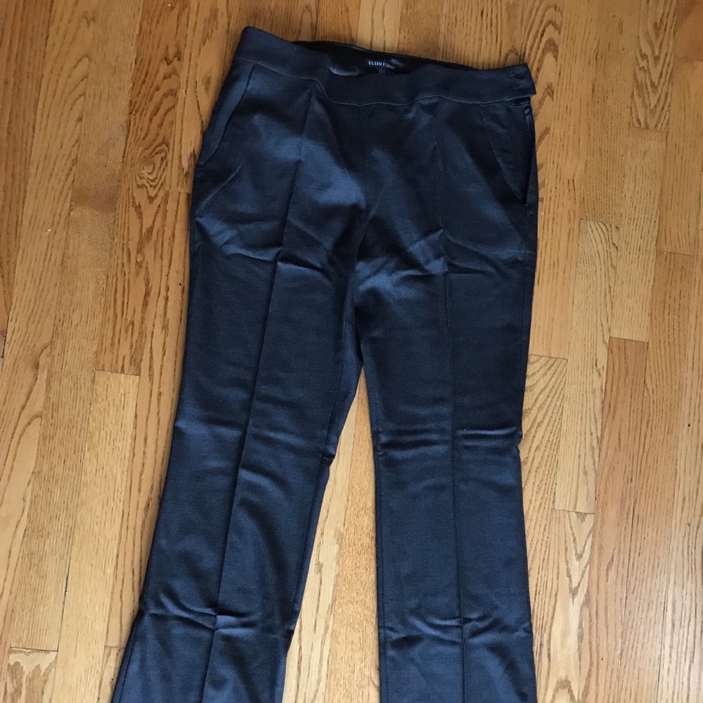 Eileen Fisher charcoal stretch wool pants
